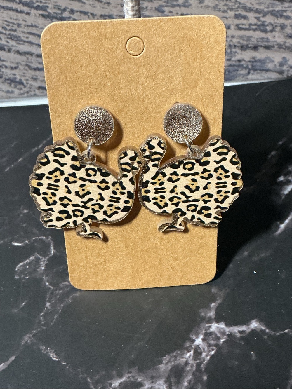 Leopard Print Turkey Earrings